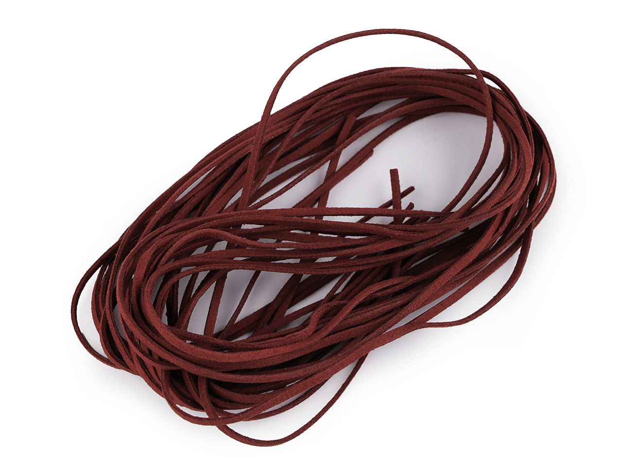 Șnur imitație piele întoarsă, 3 mm - Maro închis (100 Bucăți)