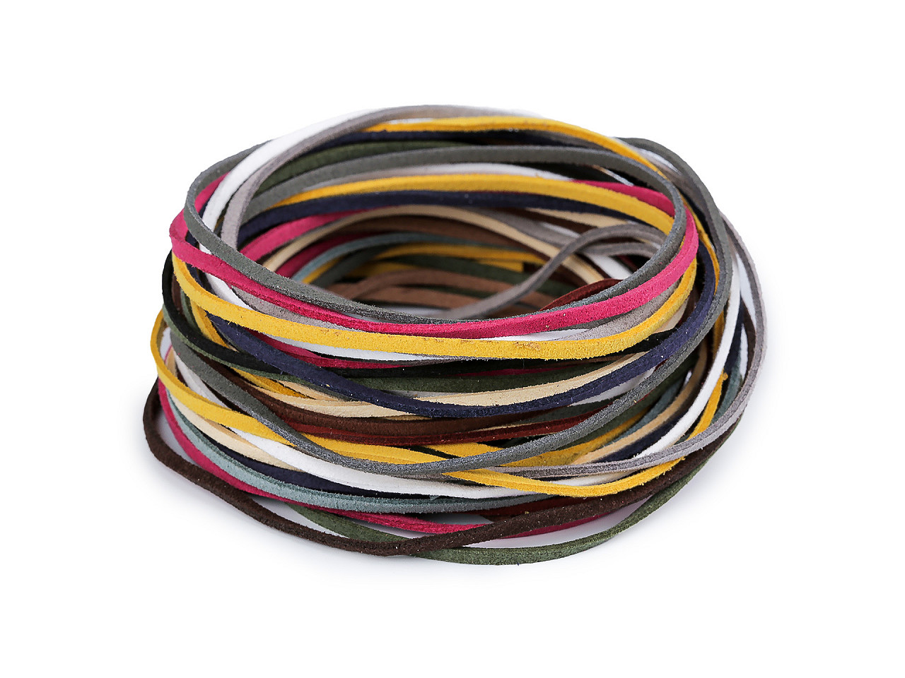 Șnur imitație piele întoarsă, 3 mm - Maro închis (100 Bucăți)