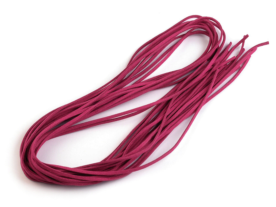 Șnur imitație piele întoarsă, 3 mm - Maro închis (100 Bucăți)