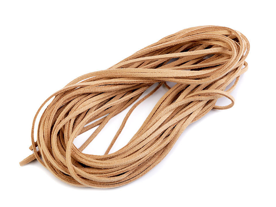 Șnur imitație piele întoarsă, 3 mm - Maro închis (100 Bucăți)