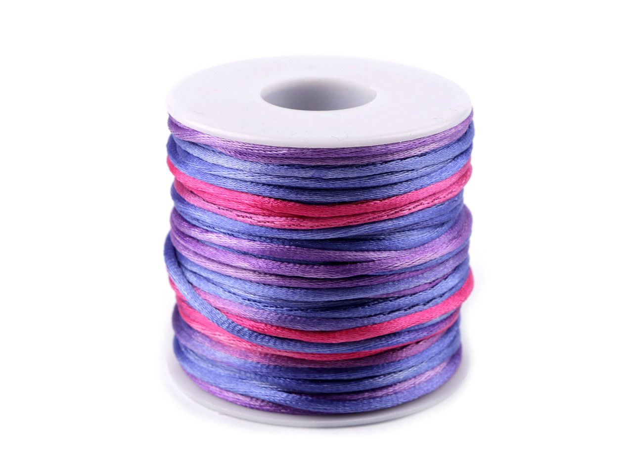 Șnur satinat curcubeu, ø2 mm - Multicolor (1 Bucată)