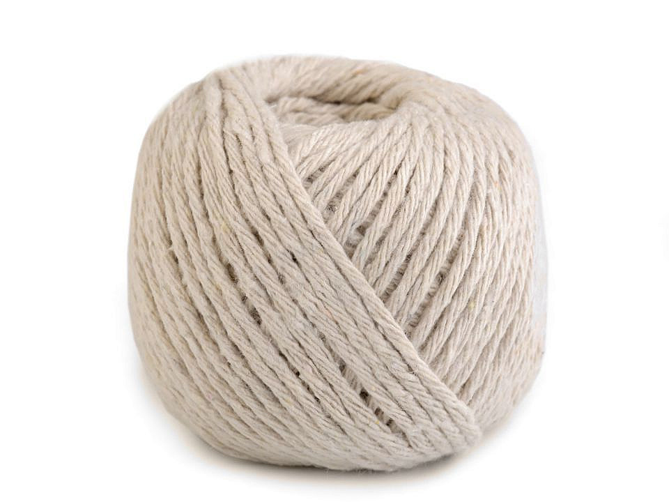 Snur bumbac macrame, ø2 mm - Alb (12 Bucăți)