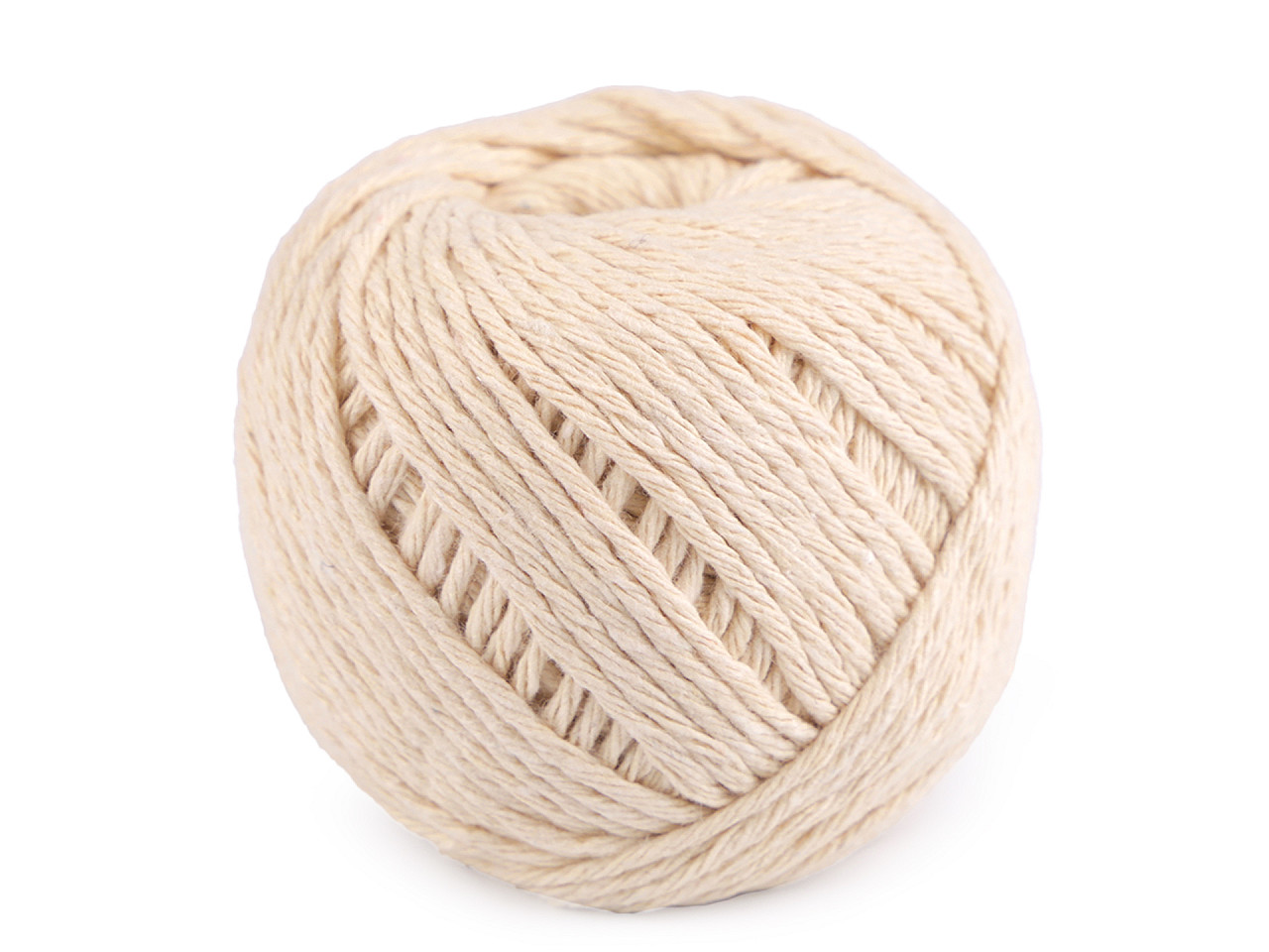 Snur bumbac macrame, ø2 mm - Alb (12 Bucăți)