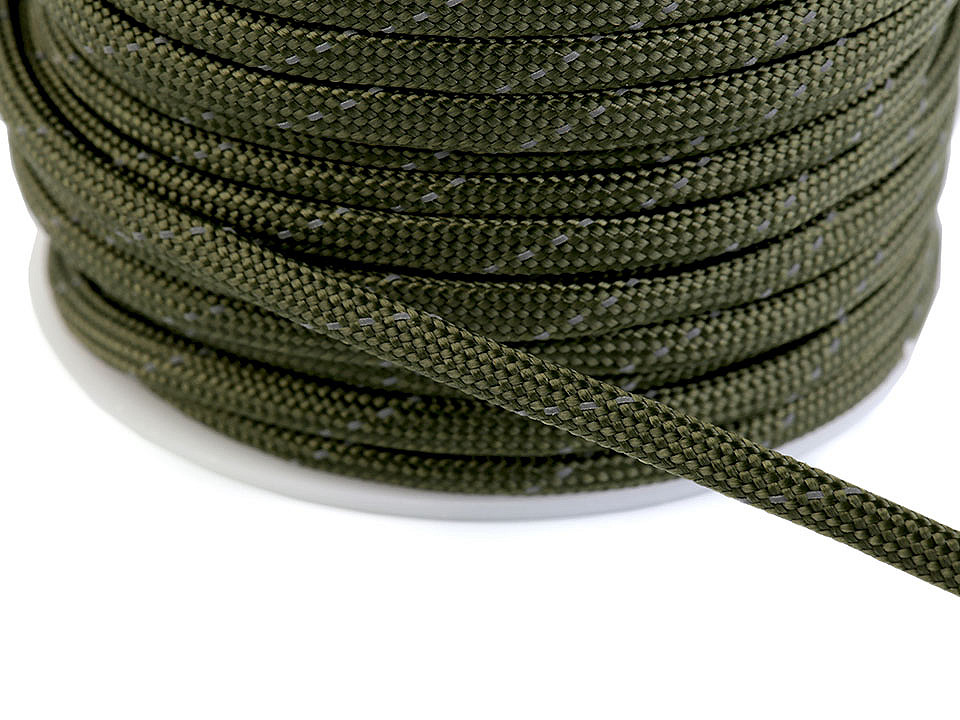 Cordelină paracord cu fir reflectorizant, ø4 mm - Bej (25 Metri)