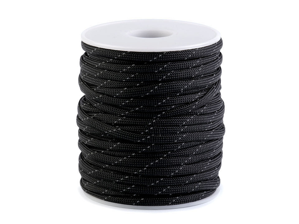 Cordelină paracord cu fir reflectorizant, ø4 mm - Bej (25 Metri)