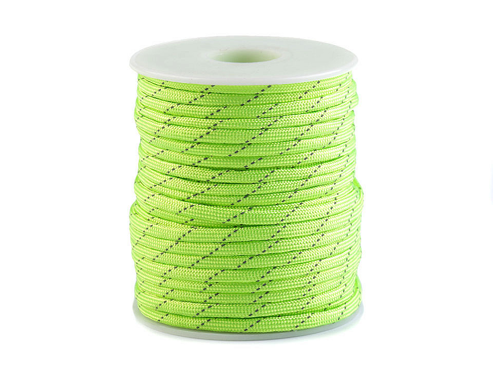 Cordelină paracord cu fir reflectorizant, ø4 mm - Bej (25 Metri)