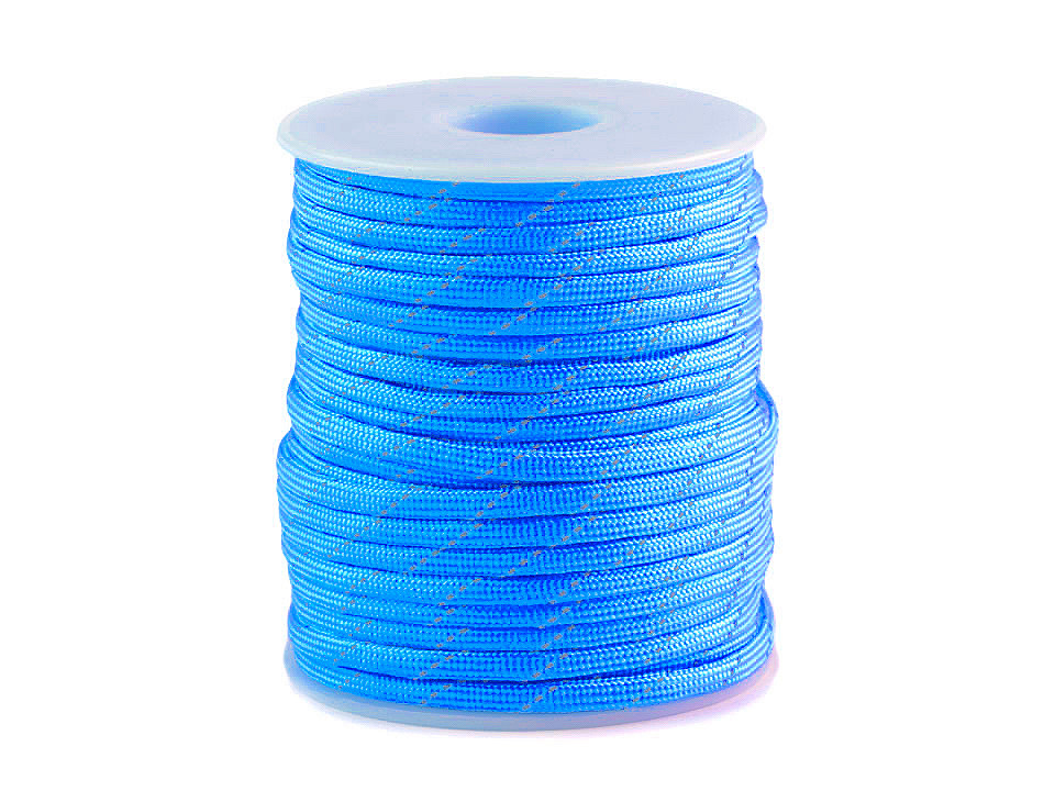 Cordelină paracord cu fir reflectorizant, ø4 mm - Bej (25 Metri)
