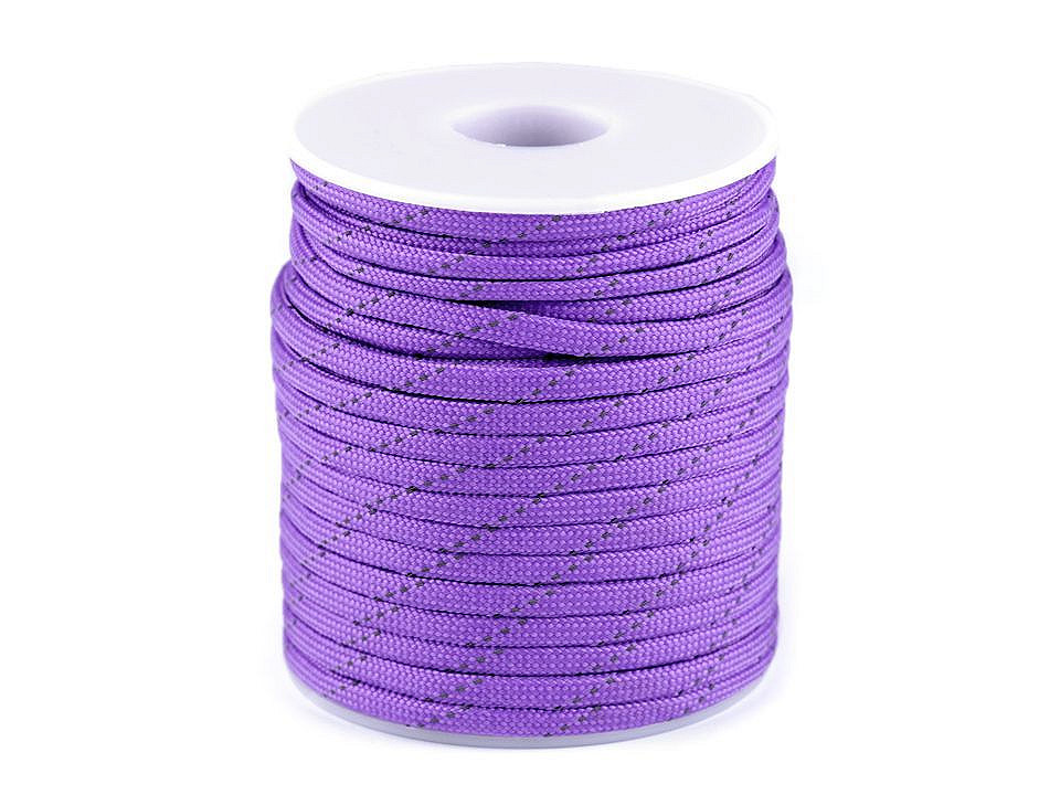 Cordelină paracord cu fir reflectorizant, ø4 mm - Bej (25 Metri)