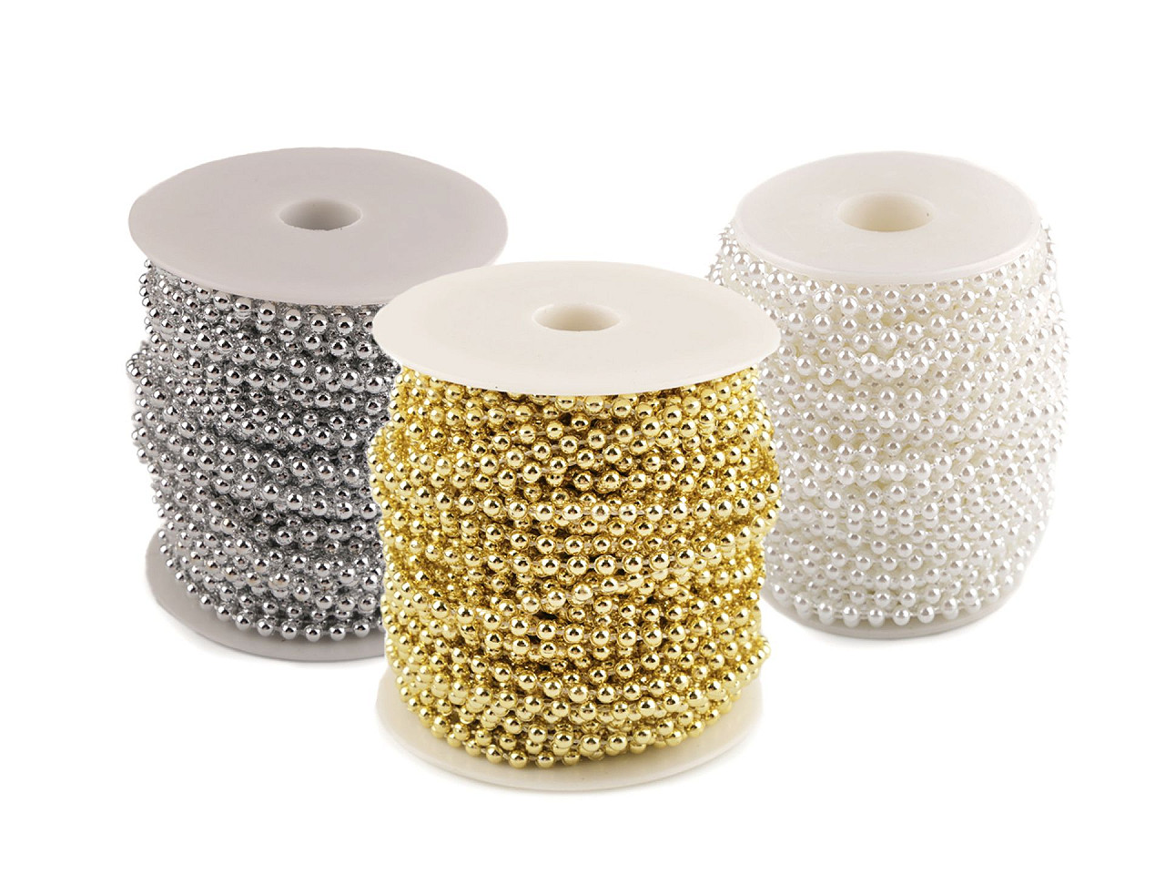 Perle șirag, ø4 mm - Auriu (24 Metri)