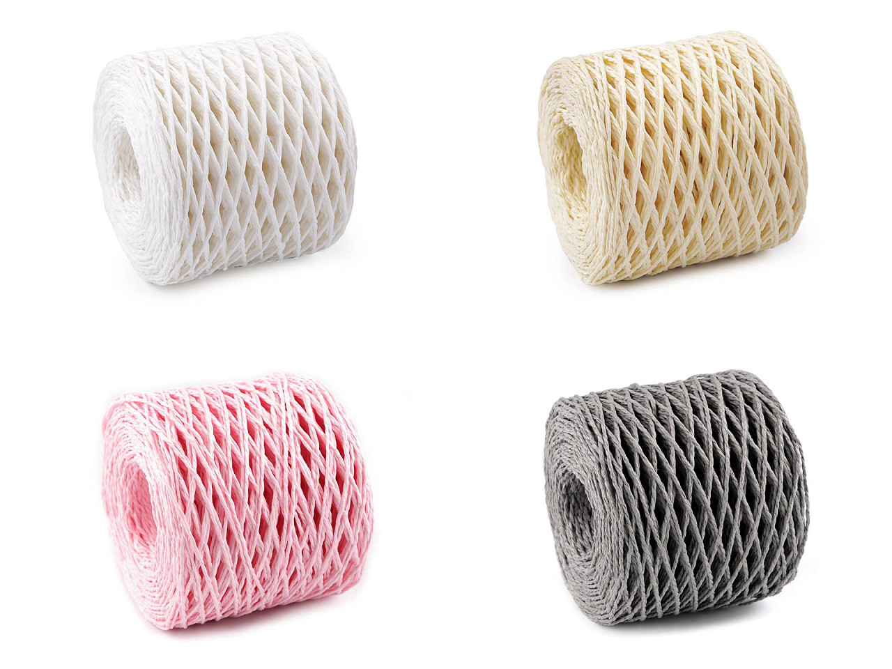 Rafie tricotat  genti - natural ø1,5 mm - Gri neutral (1 Bucată)