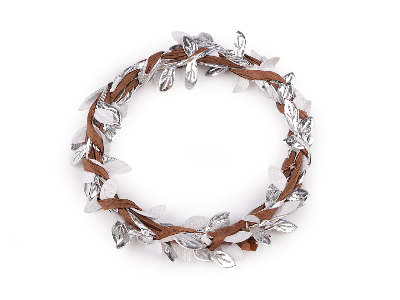 Decorațiune sârmă maleabilă cu frunze de 2 m - Auriu (1 Buchet)