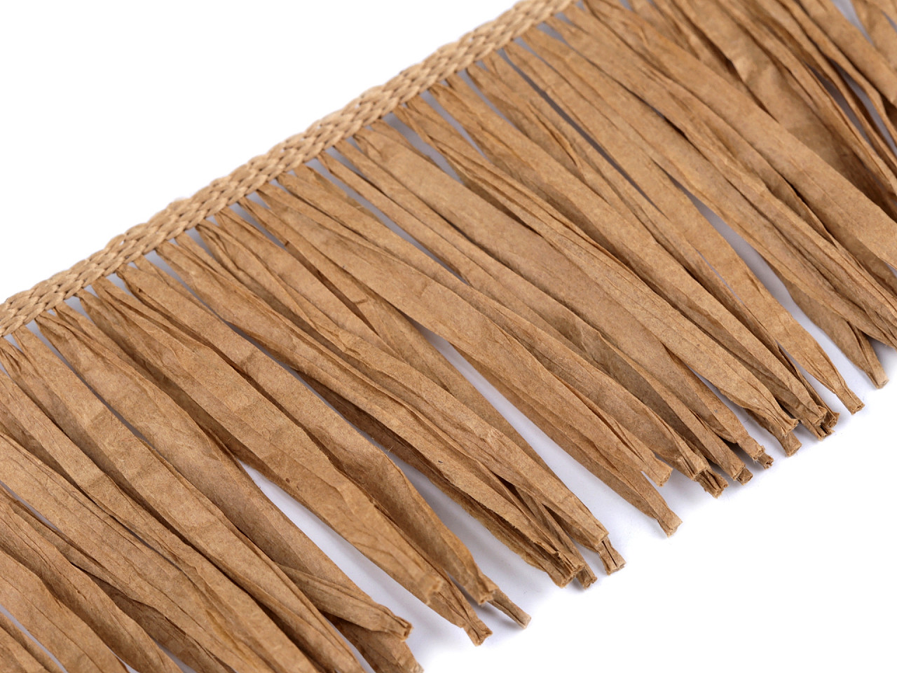 Franjuri rafie naturala 90 mm - Maro natural (1 Metru)