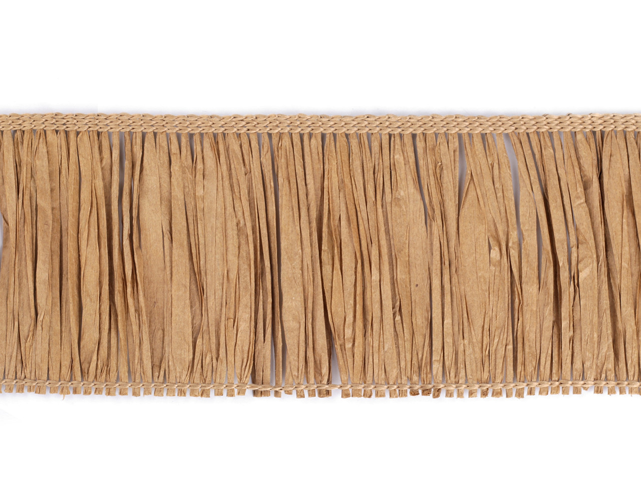 Franjuri rafie naturala 90 mm - Maro natural (1 Metru)