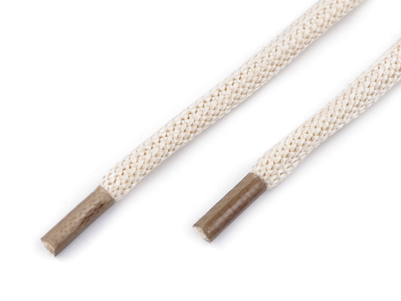 Sireturi pentru pantofi sport, hanorace 130 cm - Ecru deschis (100 Bucăți)