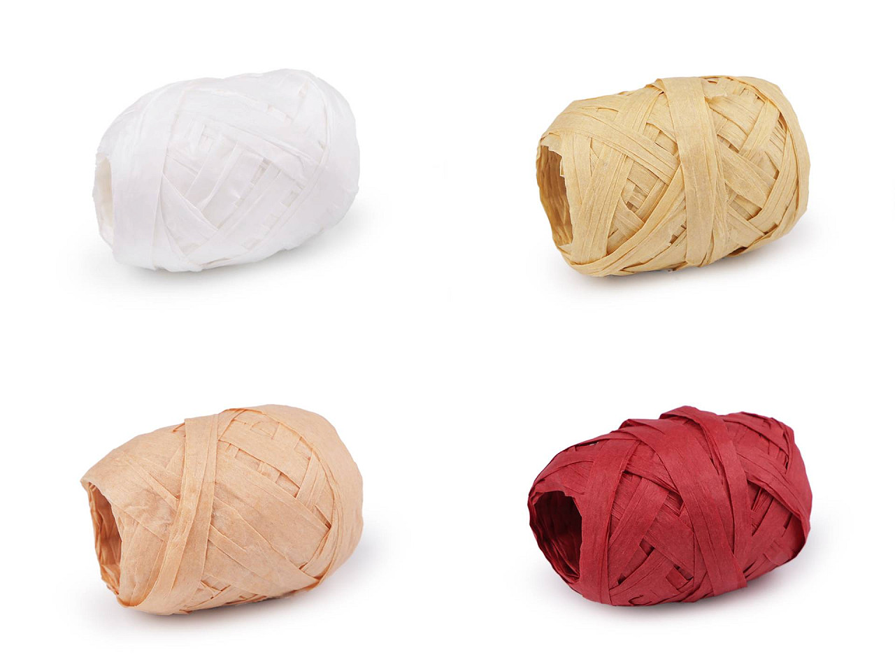 Rafie naturală 5-7 mm - Roșu (6 Bucăți)