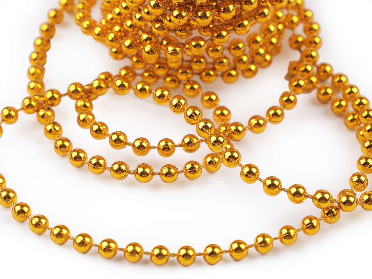 Perle șirag, ø4 mm - Auriu (1 Bobină)