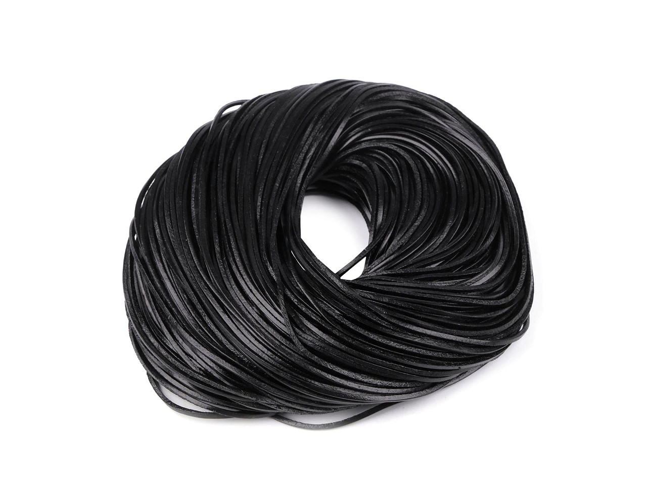 Snur din piele lățime 2 mm - Maro închis (1 Metru)