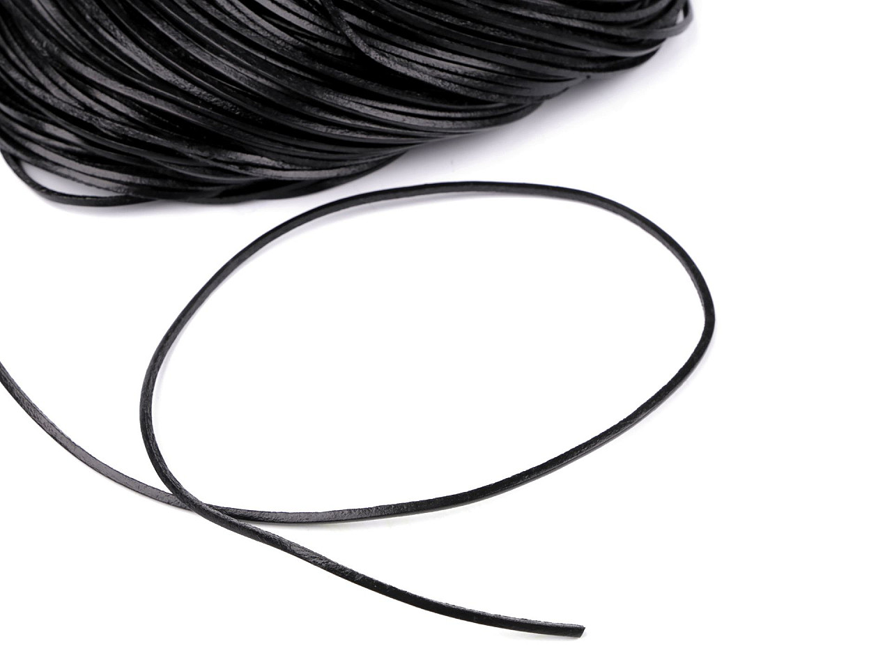 Snur din piele lățime 2 mm - Maro închis (1 Metru)