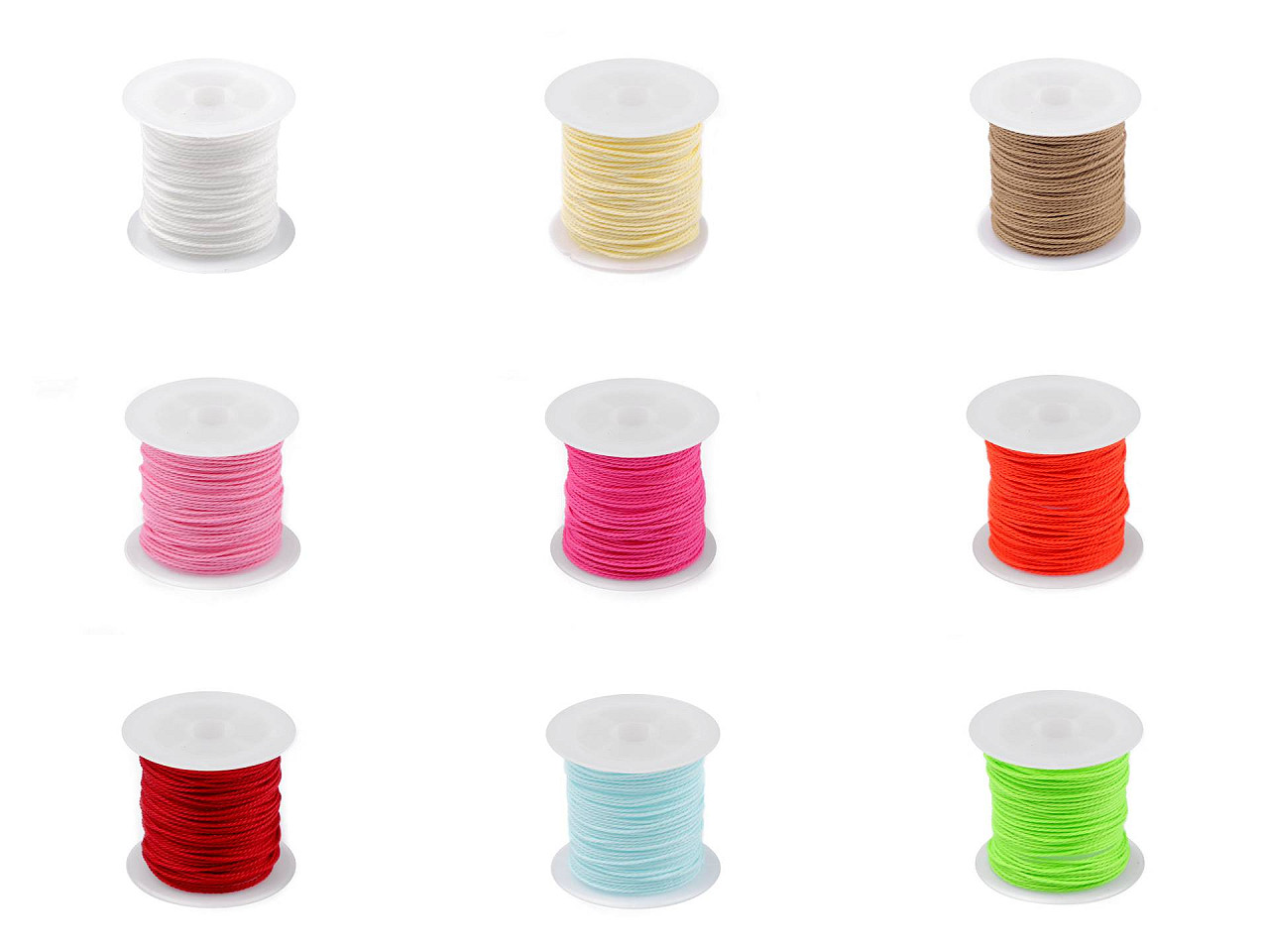 Snur pes rasucit ø1 mm cerat - Verde neon (1 Bucată)