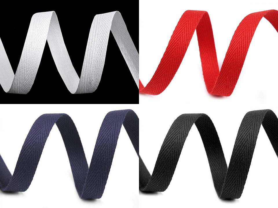 Bandă din bumbac, lățime 12 mm - Albastru parizian (50 Metri)