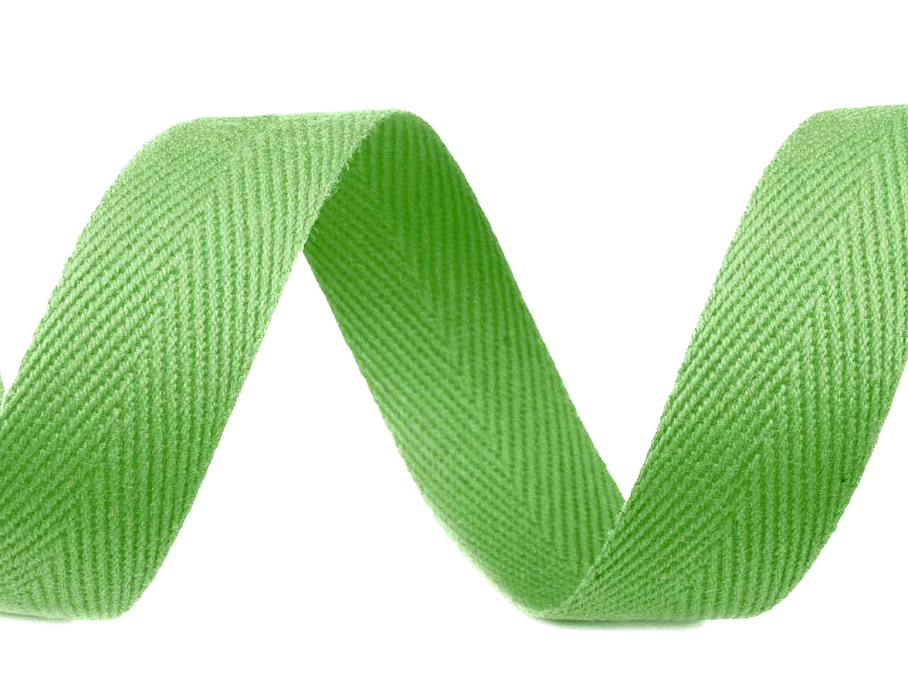 Bandă din bumbac herringbone, lățime 20 mm - Ecru deschis (50 Metri)