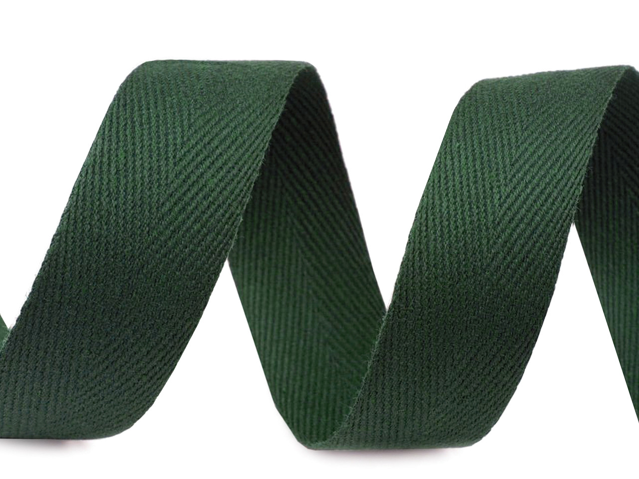 Bandă din bumbac herringbone, lățime 20 mm - Ecru deschis (50 Metri)