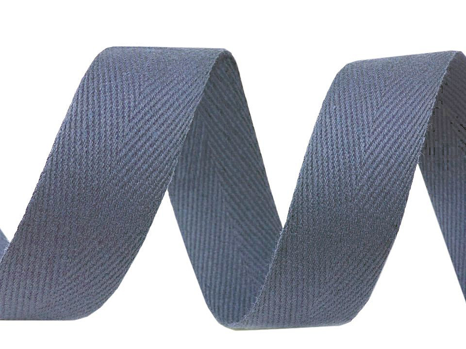 Bandă din bumbac herringbone, lățime 20 mm - Ecru deschis (50 Metri)