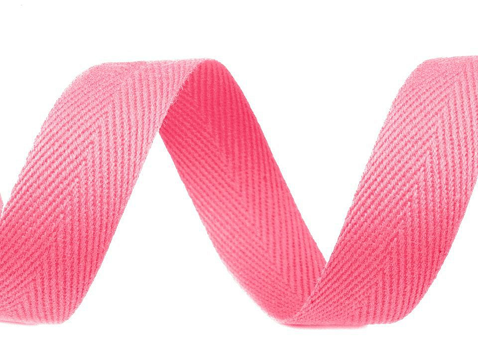 Bandă din bumbac herringbone, lățime 20 mm - Ecru deschis (50 Metri)