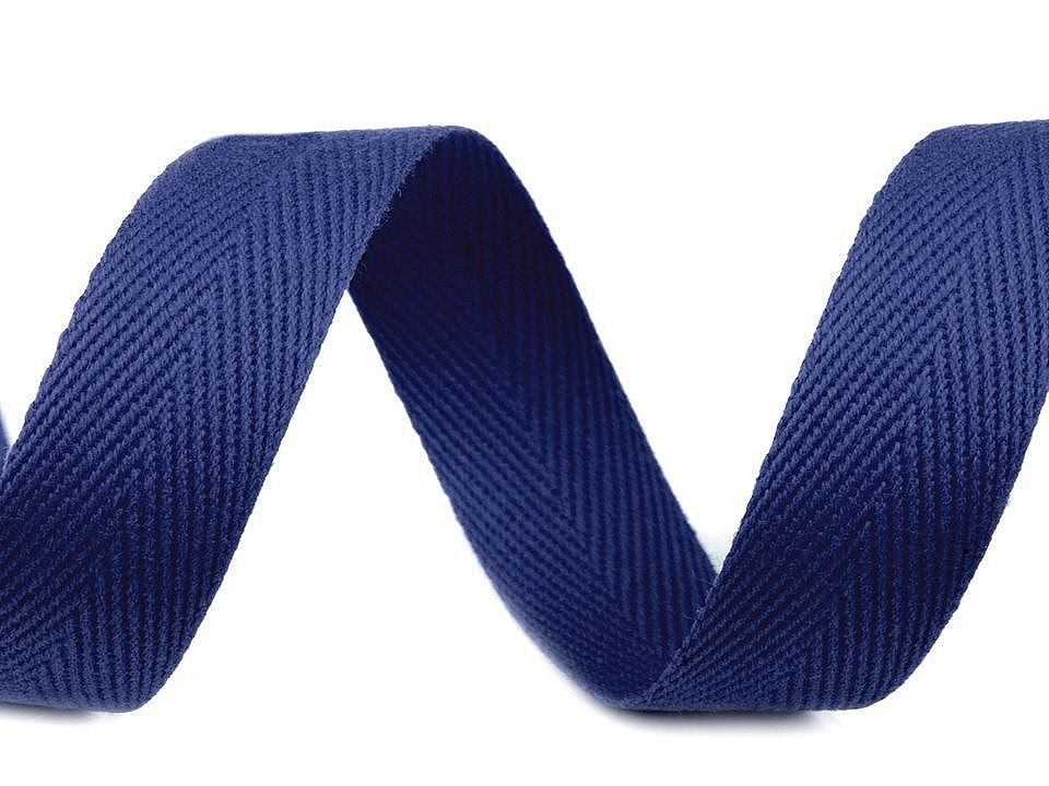 Bandă din bumbac herringbone, lățime 20 mm - Ecru deschis (50 Metri)