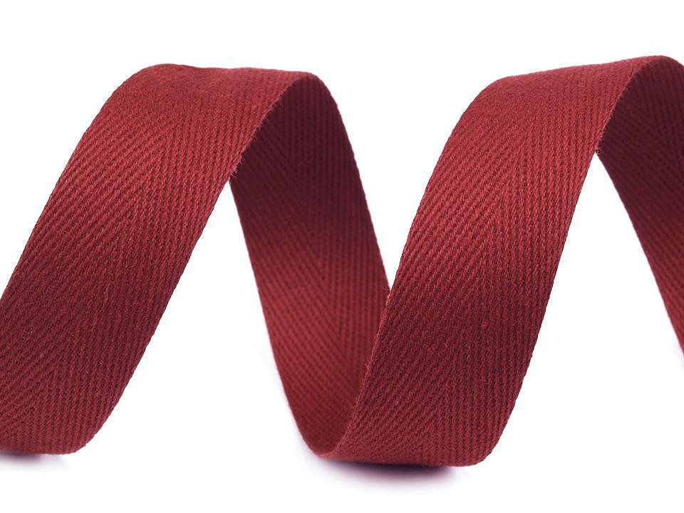 Bandă din bumbac herringbone, lățime 20 mm - Ecru deschis (50 Metri)