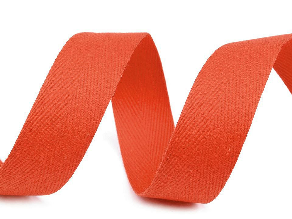 Bandă din bumbac herringbone, lățime 20 mm - Ecru deschis (50 Metri)