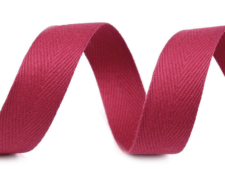 Bandă din bumbac herringbone, lățime 20 mm - Ecru deschis (50 Metri)