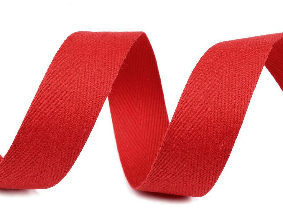 Bandă din bumbac herringbone, lățime 25 mm - Gri neutral (50 Metri)