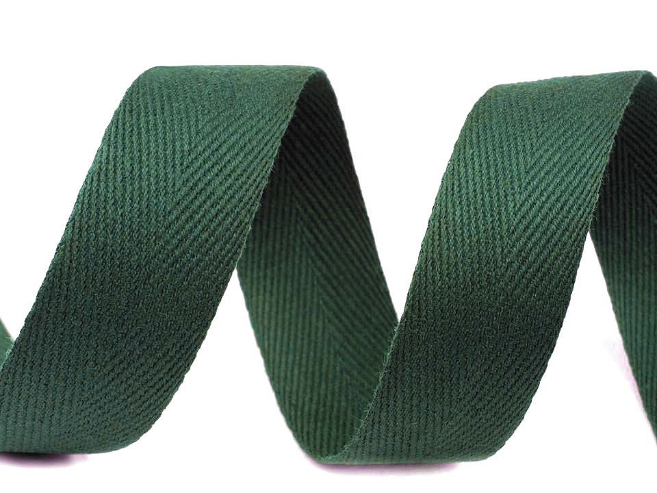 Bandă din bumbac herringbone, lățime 25 mm - Gri neutral (50 Metri)