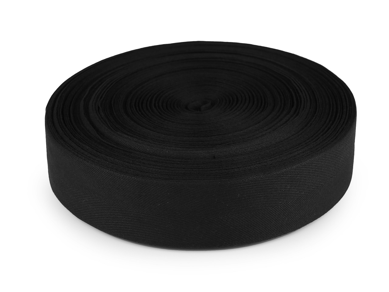 Bandă din bumbac herringbone, lățime 40 mm - Albastru parizian (50 Metri)