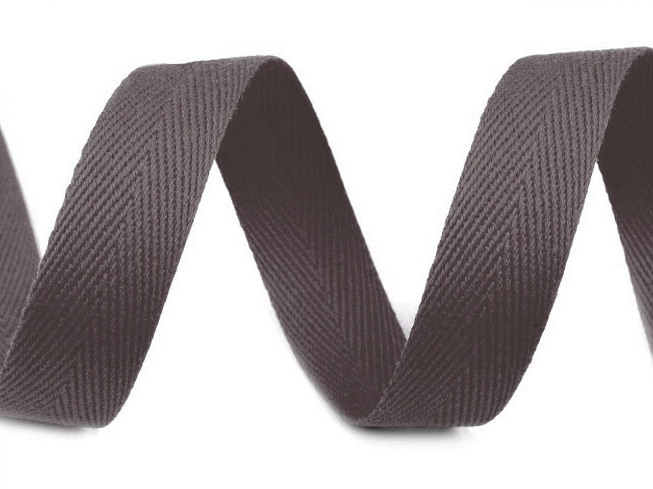 Bandă din bumbac herringbone, lățime 14 mm - Albastru berlin (50 Metri)