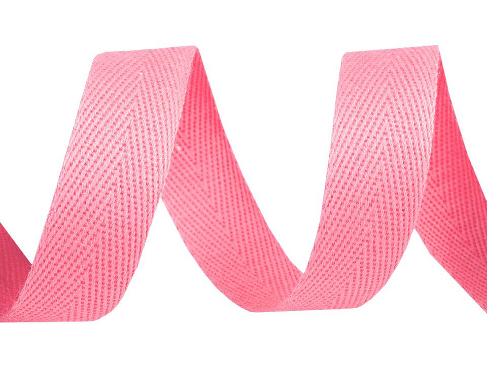 Bandă din bumbac herringbone, lățime 16 mm - Ecru deschis (50 Metri)