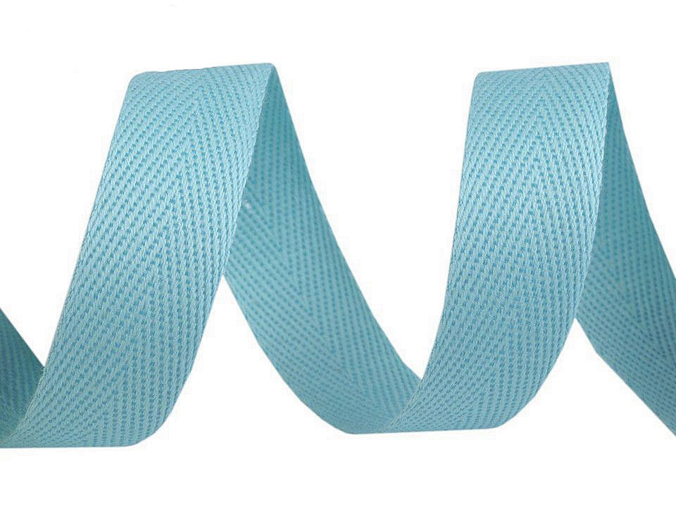 Bandă din bumbac herringbone, lățime 16 mm - Ecru deschis (50 Metri)