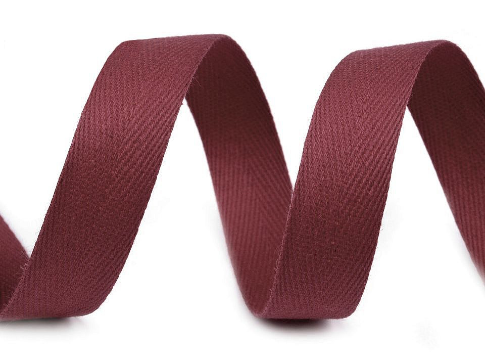 Bandă din bumbac herringbone, lățime 16 mm - Ecru deschis (50 Metri)