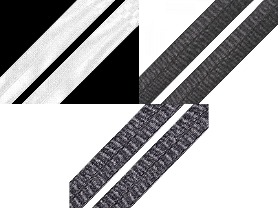 Elastic bias, lățime 19 mm - Gri neutral (1 Metru)