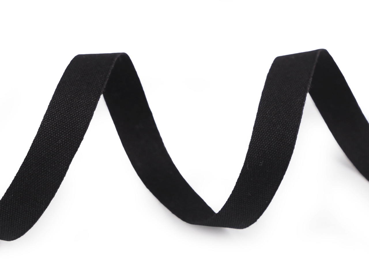 Panglică din bumbac/pânză lățime 10 mm - Alb (1 Metru)