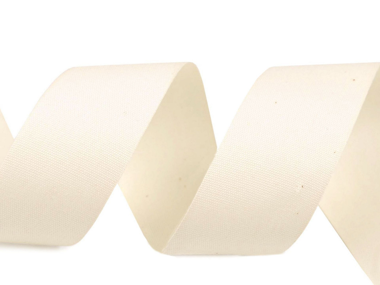 Panglică din bumbac/pânză lățime 30 mm - Ecru deschis (1 Metru)
