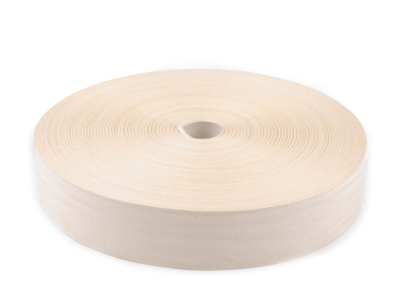 Panglică din bumbac lățime 35 mm - Ecru deschis (1 Metru)