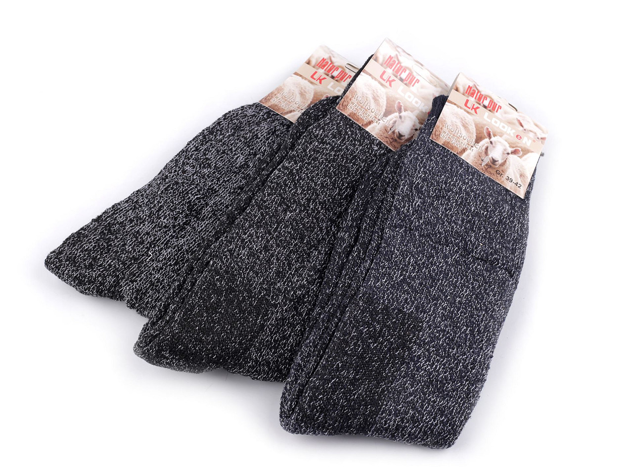 Șosete de lână pentru bărbați, lungi - Mix (3 Perechi) Șosete de lână pentru bărbați, lungi - Mix (3 Perechi)