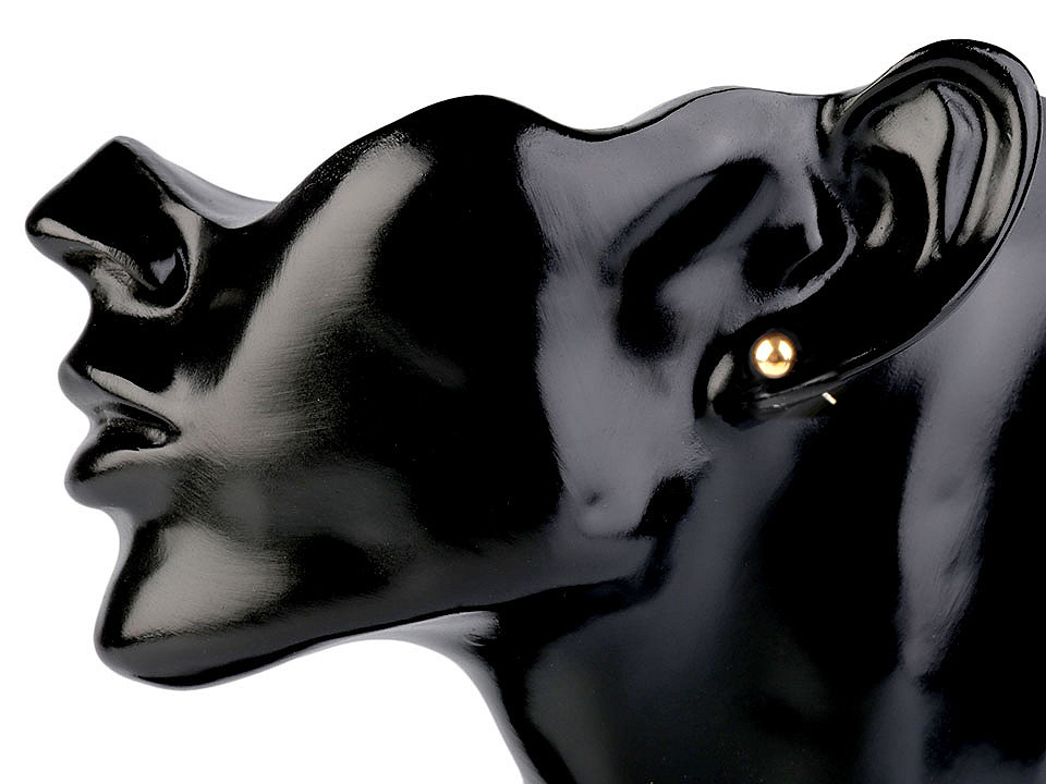 Cercei din oțel inoxidabil - bile lucioase - Argintiu (1 Pereche)