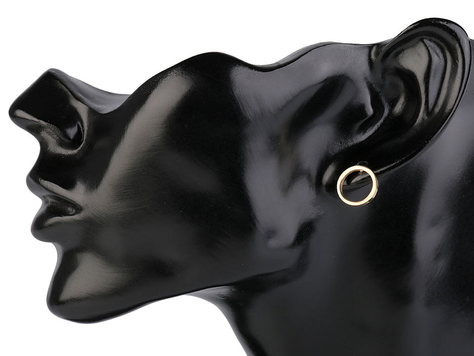 Cercei din oțel inoxidabil - cercuri lucioase - Auriu (1 Pereche)