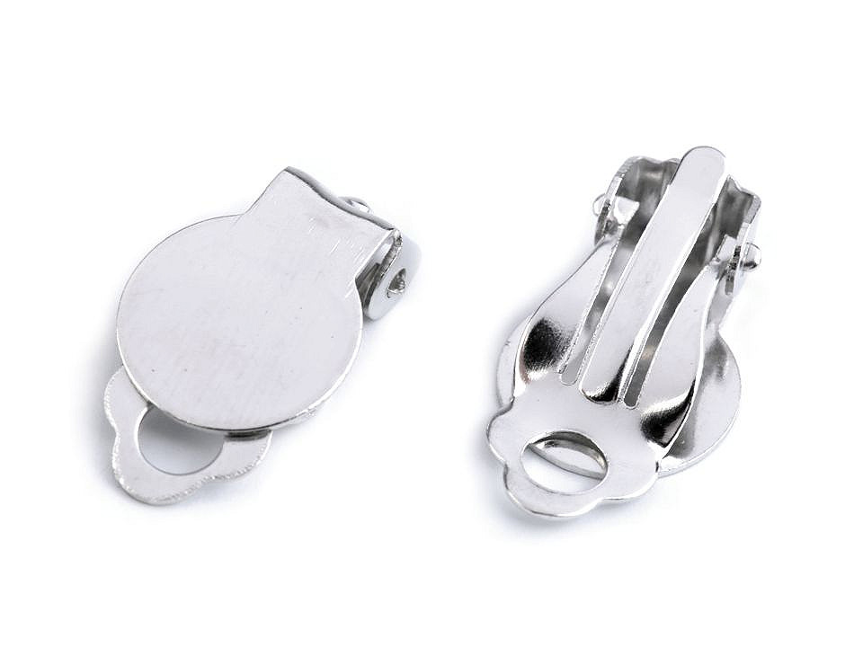 Bază cercei cu clips, 10x18 mm - Platinum (10 Bucăți)