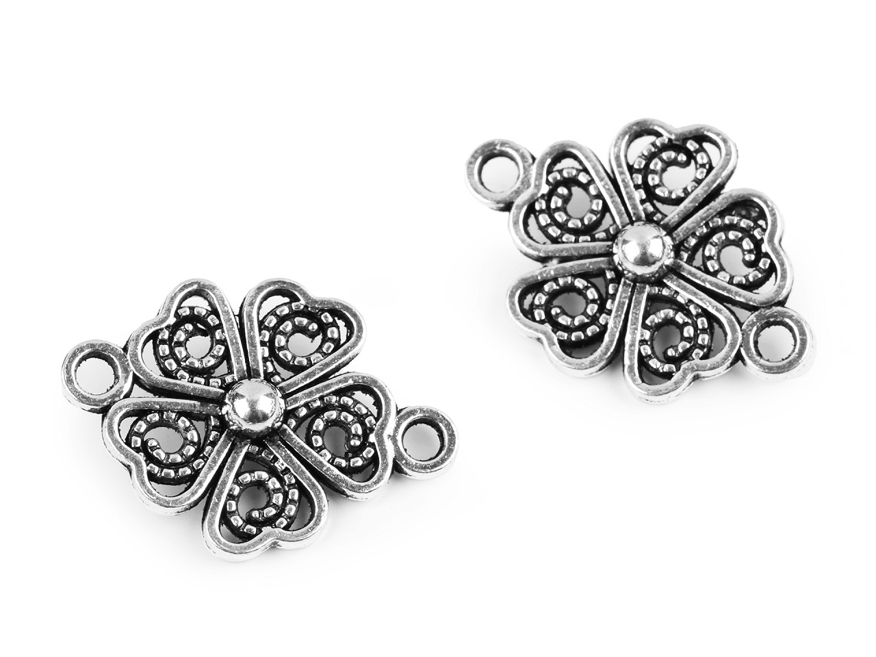 Ornamente metalice filigran - fluture, mandala, inimă, pom - Platinum (5 Bucăți)