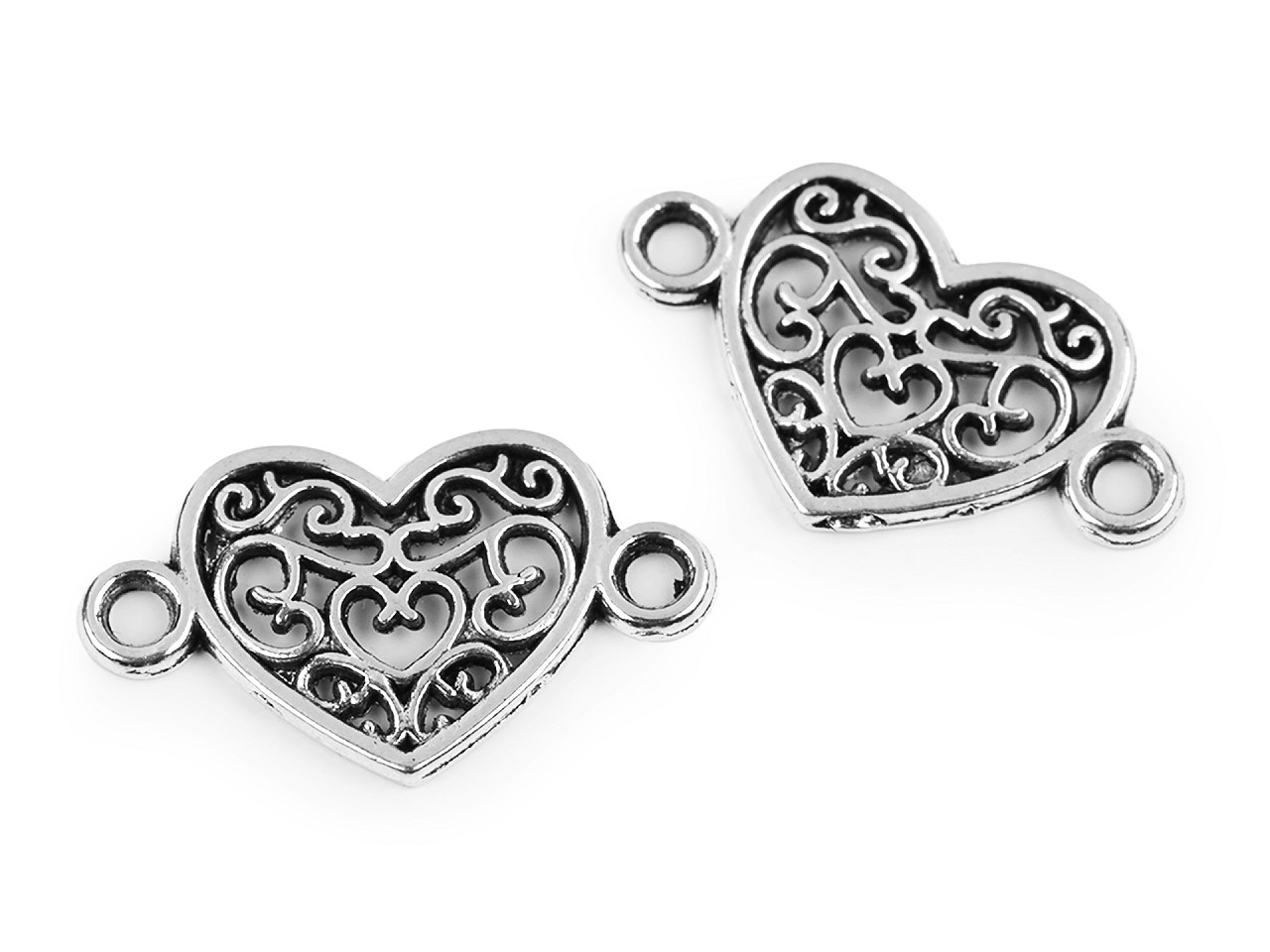 Ornamente metalice filigran - fluture, mandala, inimă, pom - Platinum (5 Bucăți)