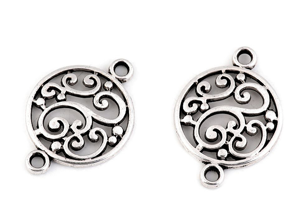 Ornamente metalice filigran - fluture, mandala, inimă, pom - Platinum (5 Bucăți)